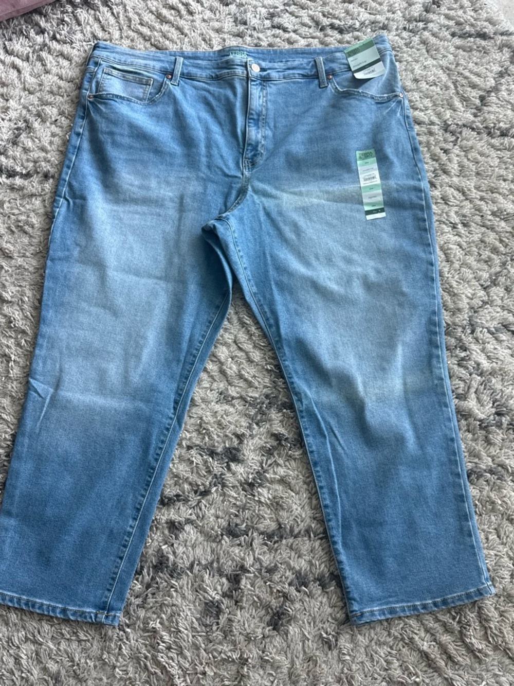 Terra & Sky Light Blue Relaxed Straight Jeans